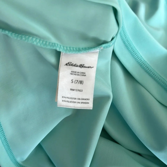 Eddie Bauer Girls Rash Guard Surf Swim Shirt Short Sleeve Size small 7/8 - Picture 3 of 5